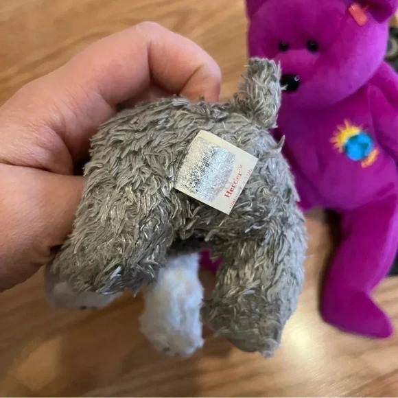 TY Beanie Babies - Lot of 8 Pig Horse Caterpillar Ox Dog Army Bear - Picture 10 of 10